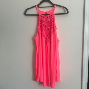 Hot Pink Halter Blouse